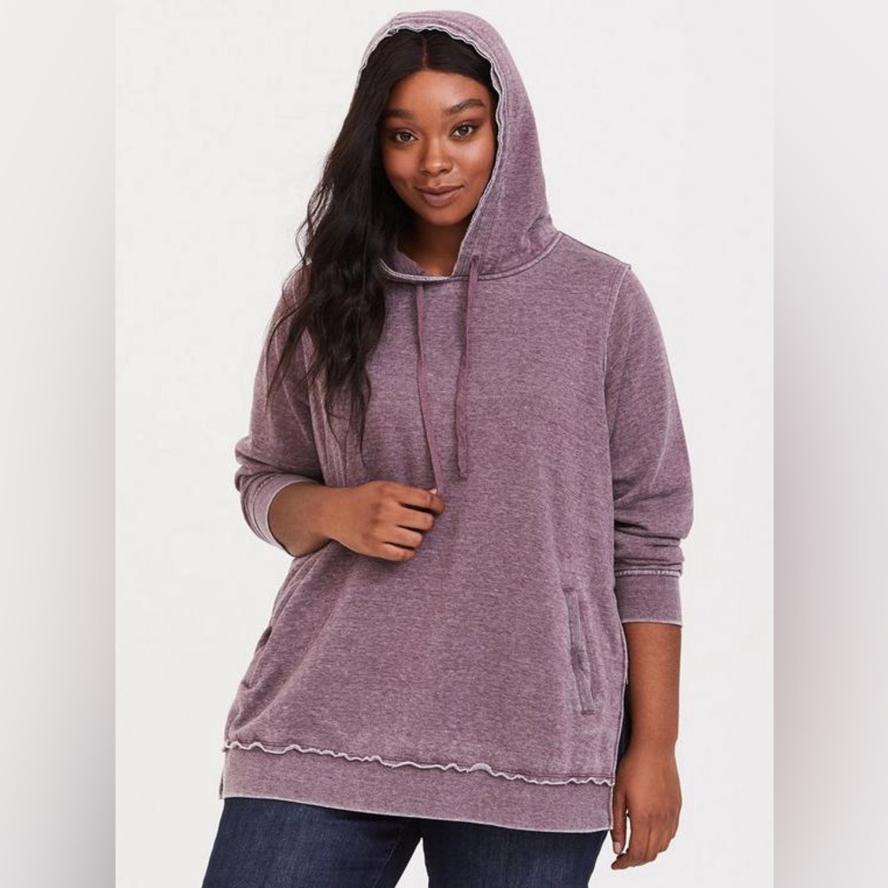 Cozy Hooded Pullover Sweater - Dusty Mauve